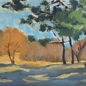 Early Spring, 4&quot; x 6&quot; Original oil Painting on Panel, unframed