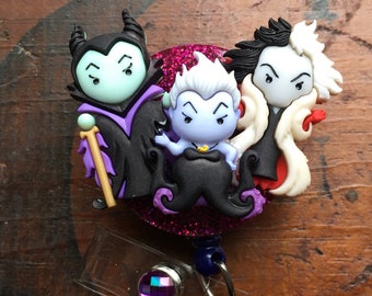 Disney* Villains, Ursula*, Cruella DeVille* & Maleficent* ID Badge Reel