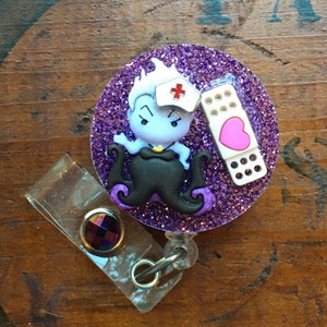 Disney* Nurse Ursula* "Nursula" Little Mermaid* ID Badge Reel