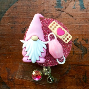 Nurse, Doctor Gnome ID Badge Reel