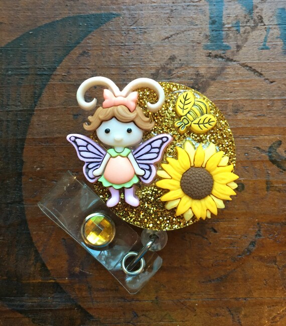 Sunflower Fairy ID Badge Reel -  Canada