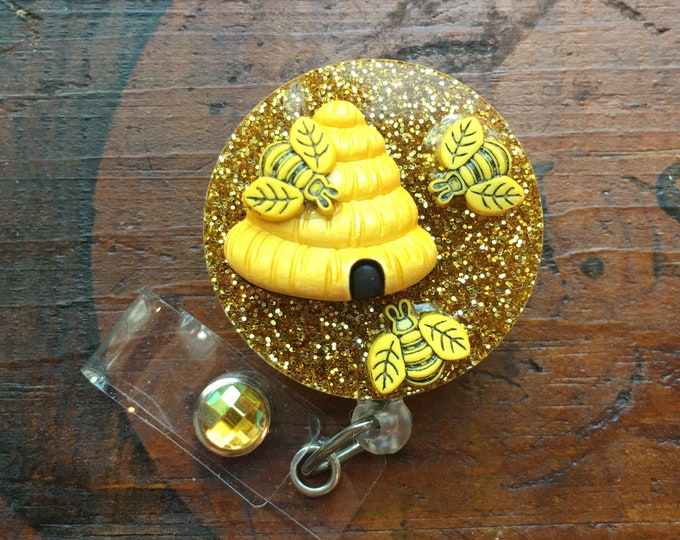 Beehive Bumblebee ID Badge Reel - Etsy