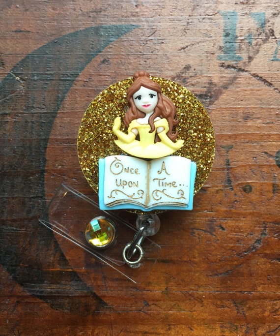 Beauty and the Beast Inspired Interchangeable Badge Reel or Permanent Pin