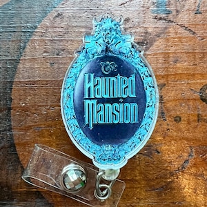 Acrylic Halloween Disney* Haunted Mansion*  ID Badge Reel