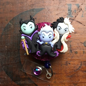 Disney* Villains, Ursula*, Cruella DeVille* & Maleficent* ID Badge Reel