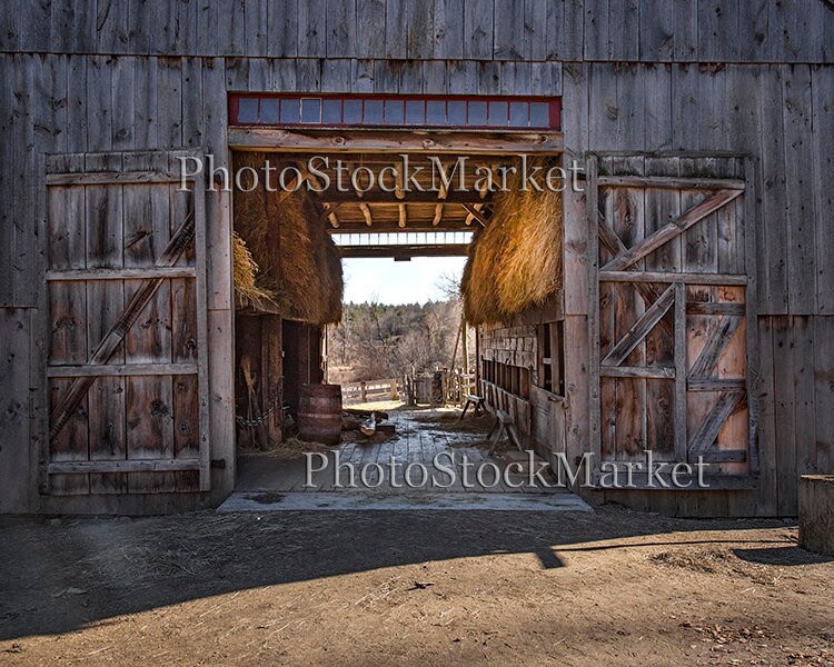 Barn Interior Digital Backdrop Photography Background Etsy