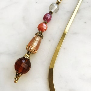Handgefertigtes Lesezeichen aus Vintage-Boho-Glasperlen