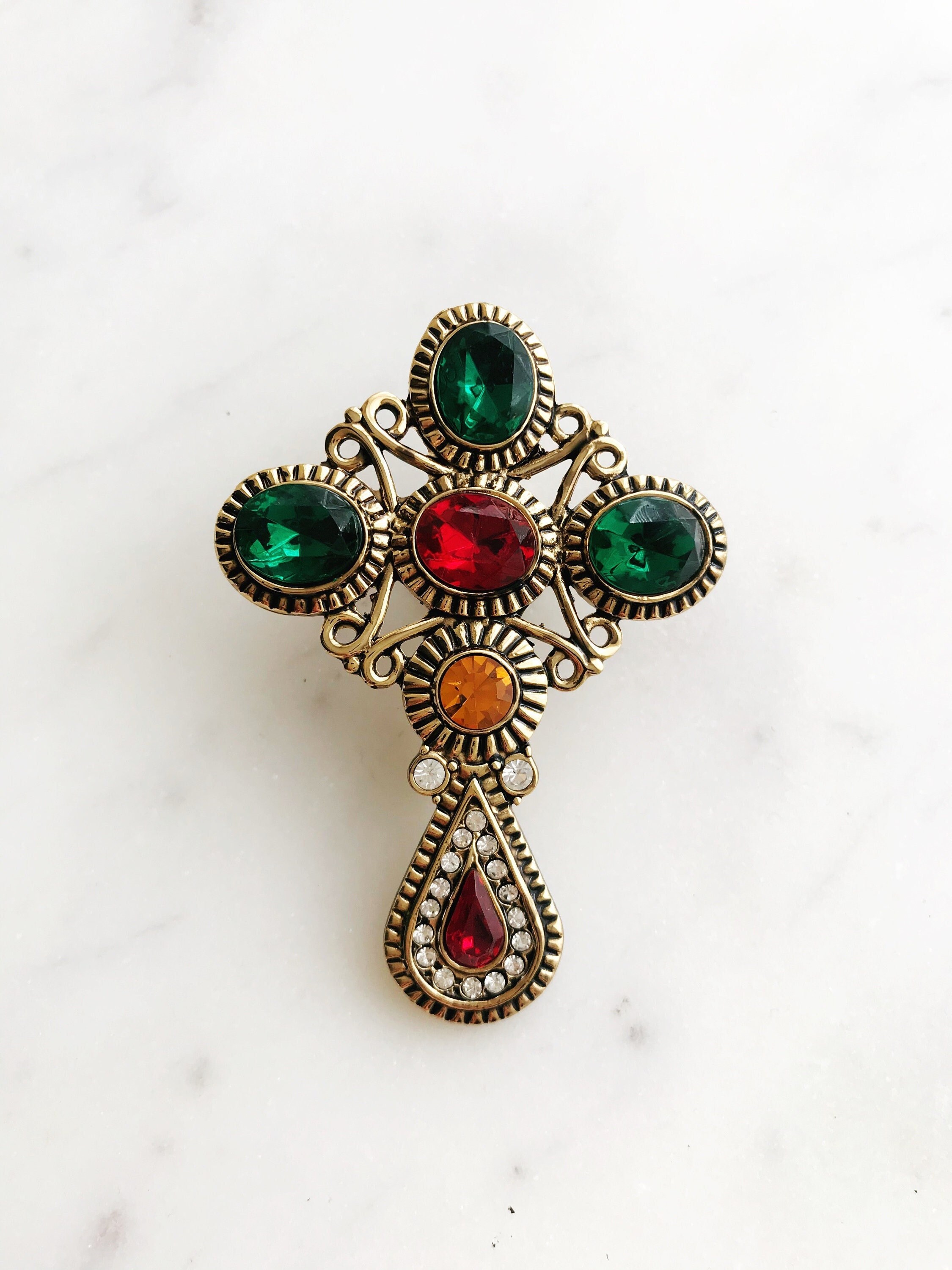 Cross brooch deals