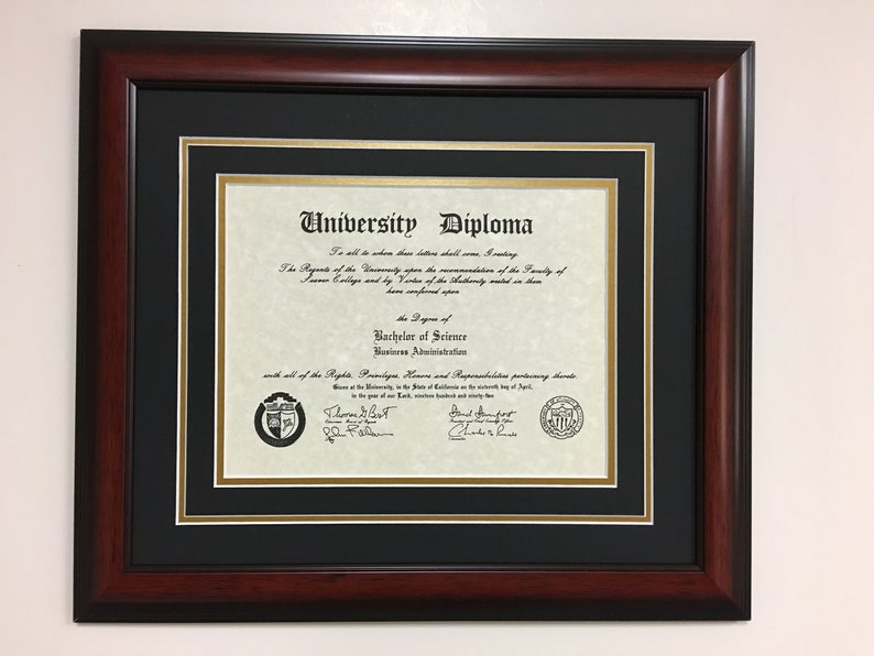 University Diploma Frame College or High School Graduation Etsy