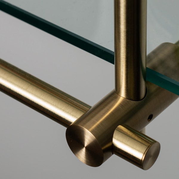 3 Way Connector - Brass Shelf Fitting - Brass Shelving Unit - Custom - Design - Made To Order