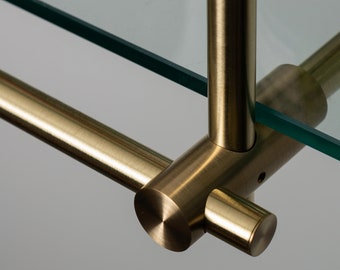 3 Way Connector - Brass Shelf Fitting - Brass Shelving Unit - Custom - Design - Made To Order