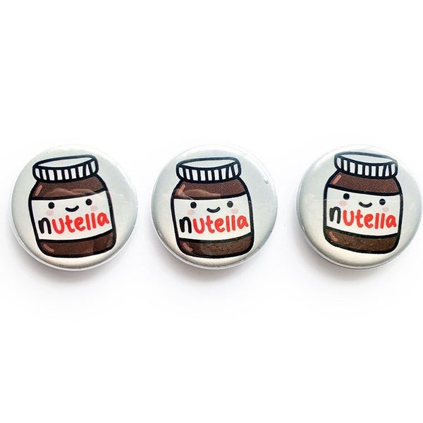 Pinbacks boutons chocolat Nutella 1"