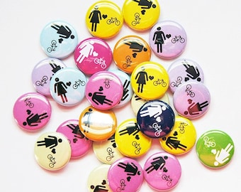 50 Custom 1 inch MAGNET Buttons Great for Bands, Businesses, Whatever!
