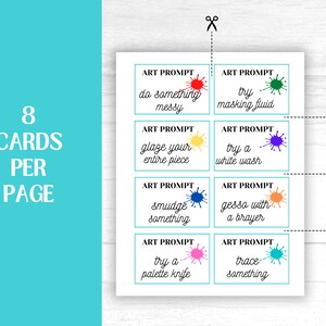 Art Prompt Cards, Printable Mixed Media Activity, Homeschool Activity ...