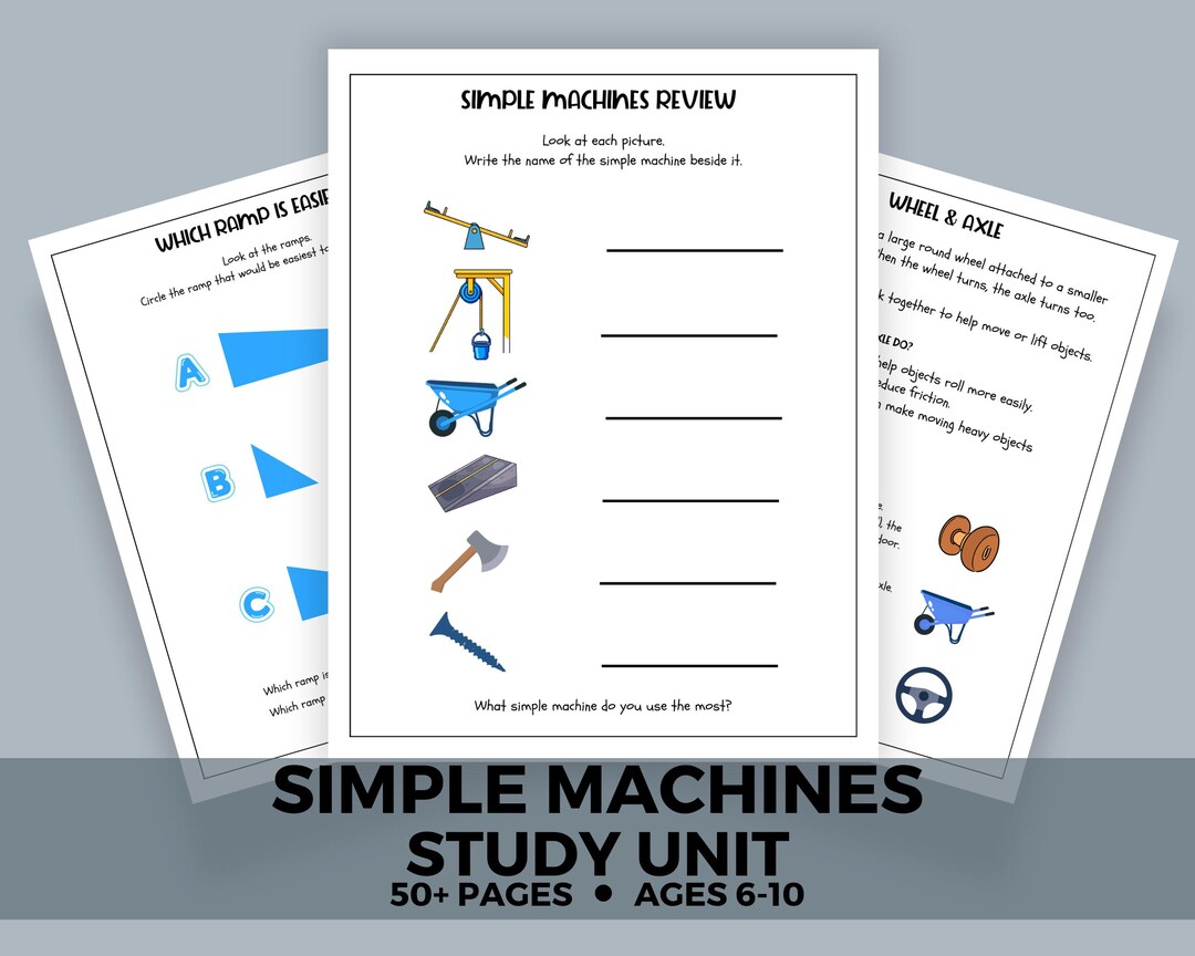 Simple Machines Study Unit – Kids STEM Science Pack (digital Download ...