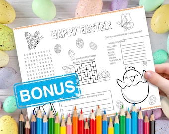 Printable Easter Activity Page | Kids Coloring Page for Easter | Classroom and Preschool Activities | Sunday School and Bible Study Fun