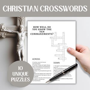 Christian Crossword Puzzles for Kids and Adults | Sunday School Activity | Bible Study Group Fun | Youth Group Activity