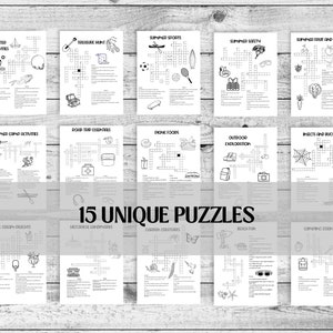 Children's Crossword Puzzles for Kids, Activity Pages