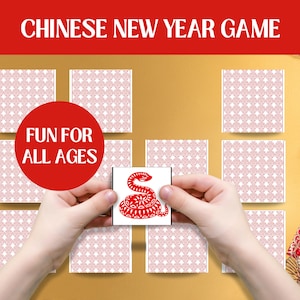Year of the Snake Matching Game: Chinese New Year Activity (PDF Pattern)