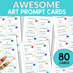 Art Prompt Cards, Printable Mixed Media Activity, Homeschool Activity ...