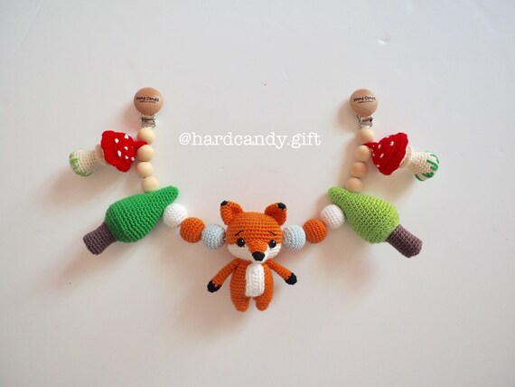 Animals chain pram garland with chameleon,turtle and tree frog,Pram garland,Felt stroller toy,Stroller mobile,kinderwagenkette tiere filz