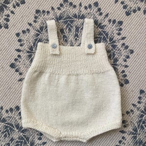 Digital Knit Pattern For Baby Romper.0 to 3 Months/3 to 6 Months.