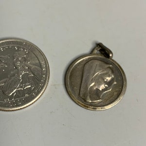 French vintage Virgin Mary religious pendant jewelry