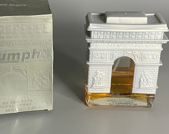 French vintage perfume fragrance Triumph Paris souvenir arc of triumph atomizer 3.4 ounces 1/2 full