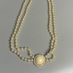 vintage pearl necklace decoration pendant from France mother of pearl