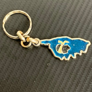 French vintage keychain holder advertising GD enamel