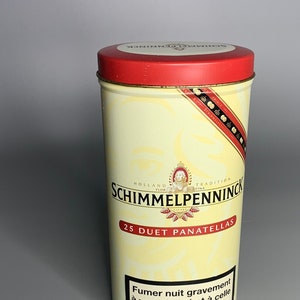 French vintage tin can box advertising Schimmelpenninck tobacco box Holland tradition