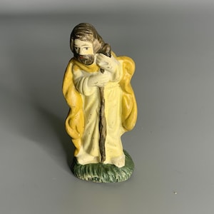 French nativity figurine vintage religious plaster decoration miniature church deco