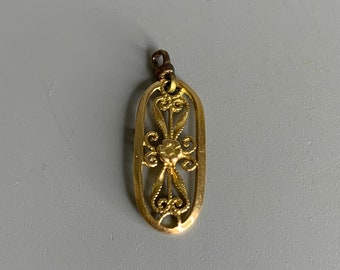 French vintage pendant gold plated jewelry