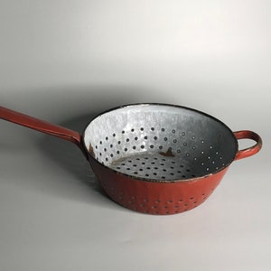 French vintage enamel strainer kitchen accessories decor