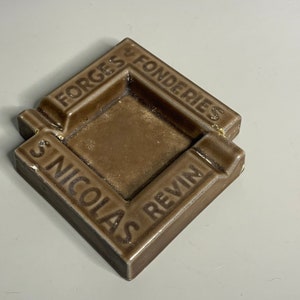 French vintage ashtray advertising St Nicolas revin forges fonderies cast iron