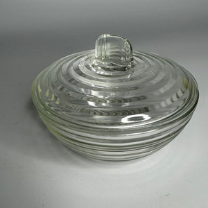 Art Deco glass sugar bowl kitchenware