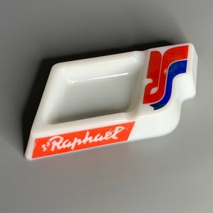 French vintage milky glass ashtray St Raphael aperitif tobacco