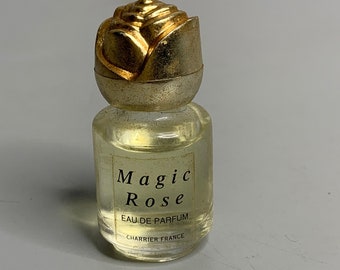 French vintage miniature perfume fragrance bottle Magic Rose Charrier France eau de parfum