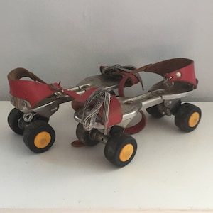 German Vintage roller skates Extensible & adjustable Roller Skates GERMINA   Made in East Germany RDA  From 1950&#39; s mi-century outdoor sport