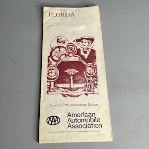 Vintage kaartadvertentie van Florida door AAA Insurance American Automobile Association
