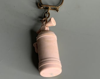 French vintage keychain holder fire extinguisher design