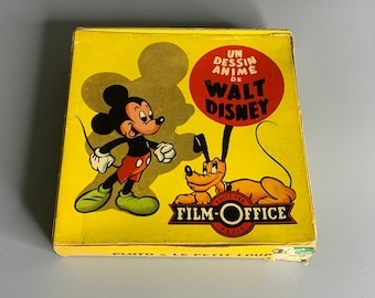 French vintage Walt Disney film Pluto et le Petit Loup in box different  titles dessin anime on reel