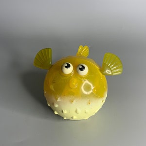 French vintage Disney collectible toy puffer fish design McDonald&#39;s happy box meal