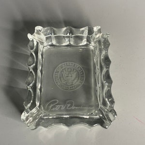 Vintage political glass ashtray advertising House of Representatives souvenir gift