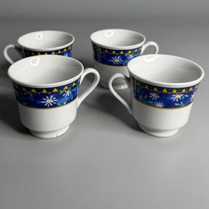 Vintage ceramic porcelain espresso cups set of 2 fabrique en Chwe