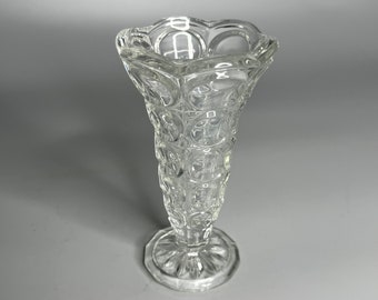 French vintage semi crystal small vase desk home decoration