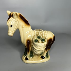 Brazil vintage ceramic pottery donkey design desk  or home decoration