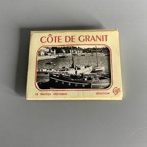French vintage black and white photos souvenir Cote de Granit 10 photos
