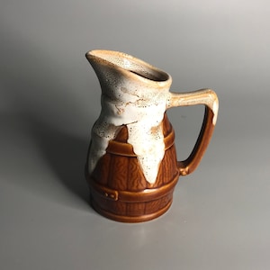 French vintage pottery ceramic water or wine jug pitcher kitchenware kitchen deco barware