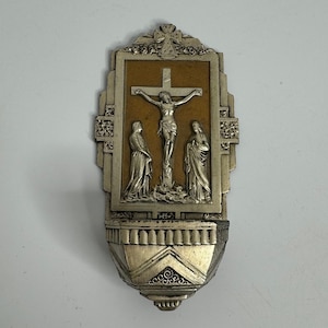 French religious Christ holy water bowl religious decoration Antique from early 1900&#39;s